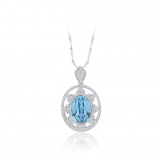 Elegants un mirdzošs  kulons ar ķēdīti